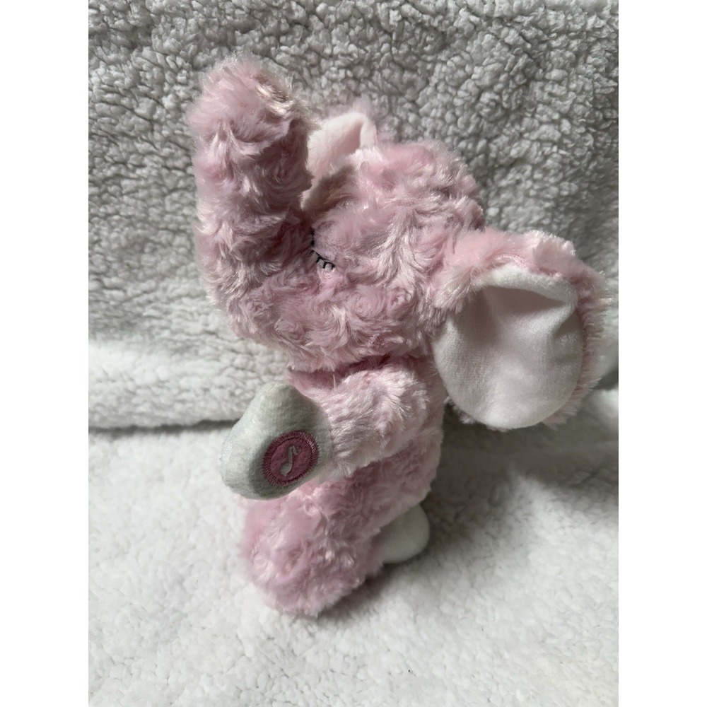 Goffa Plush Praying Kneeling Pink Talking Elephant "Now I Lay Me Down To Sleep"